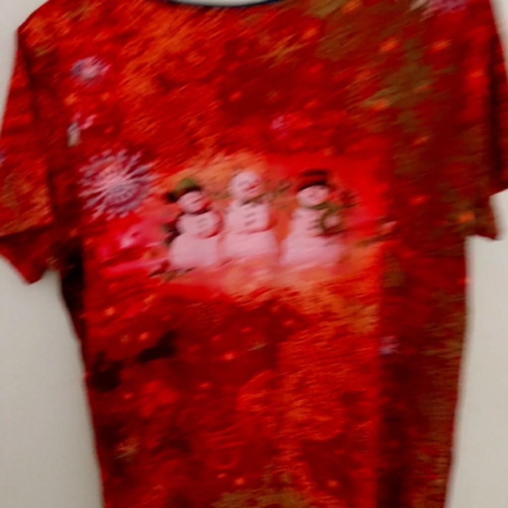 Xmas t-shirt beautiful snow family